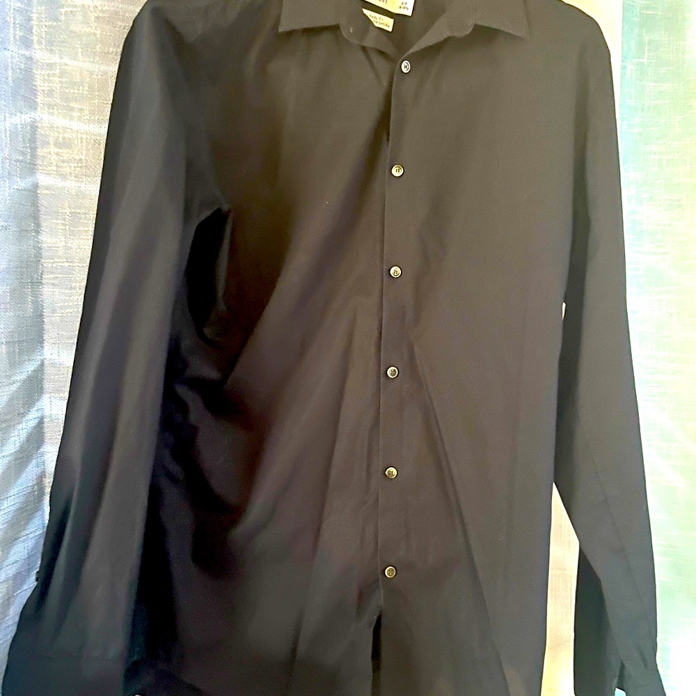 Calvin Klein Mens Body Fit Black Shirt S/P 15-14 1/2